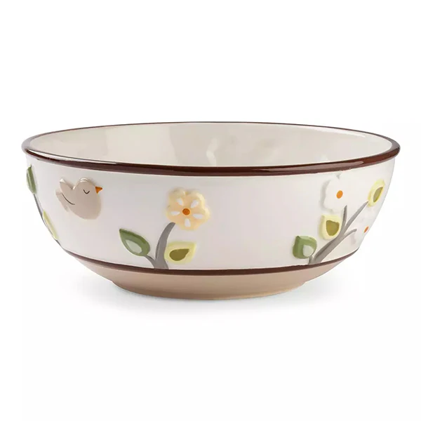 Centrotavola rotondo in ceramica decorata smaltata ALBERO DELLA VITA Egan - immagine 3